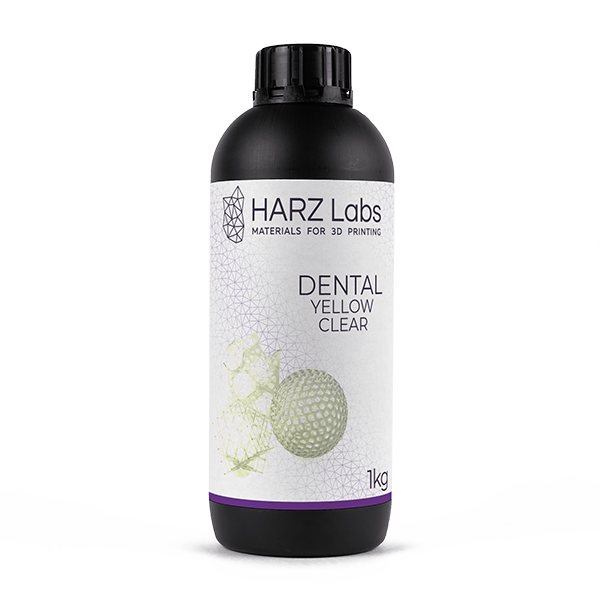 картинка HARZ Labs Dental Yellow Clear – Фотополимер для настольных LCD/DLP от магазина Udentis.ru