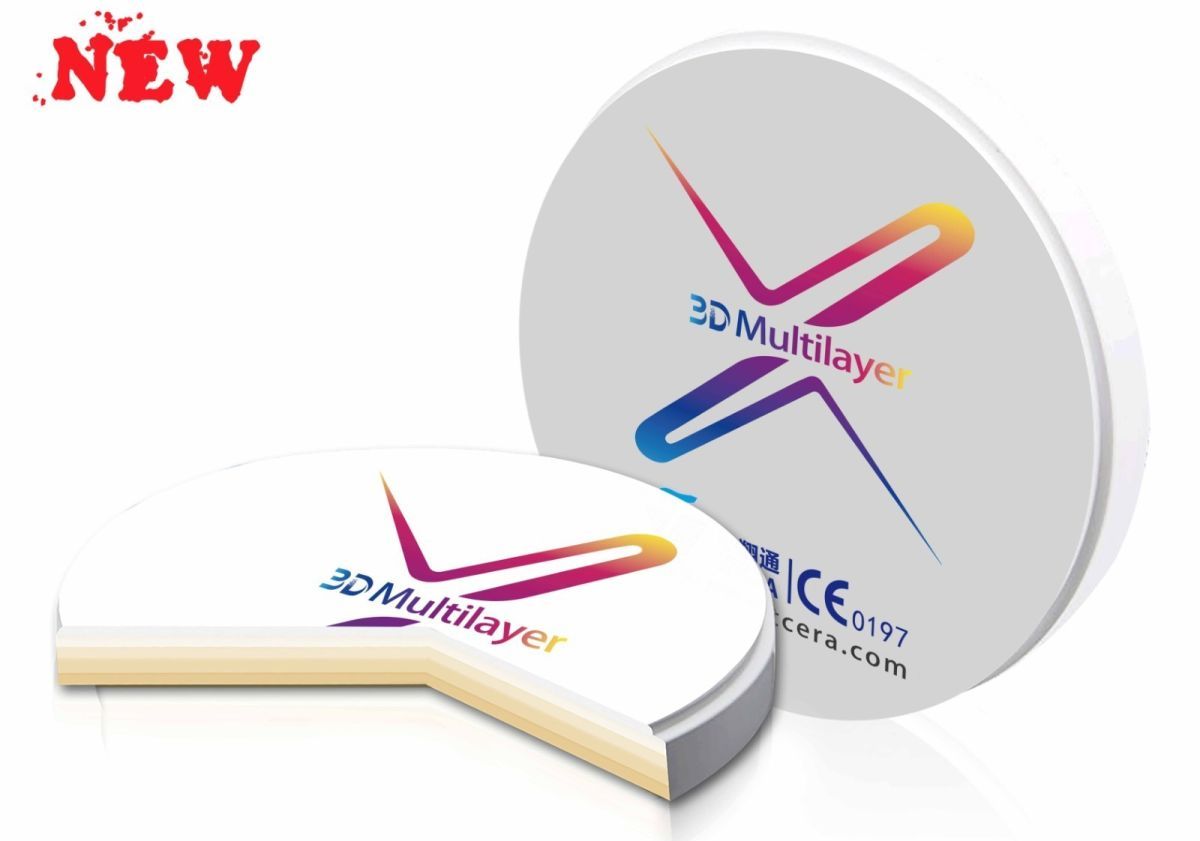 картинка XTCERA ZrO2 – Циркониевый диск 3D Многослойный (98,5 мм, толщина диска 20 мм) от магазина Udentis.ru