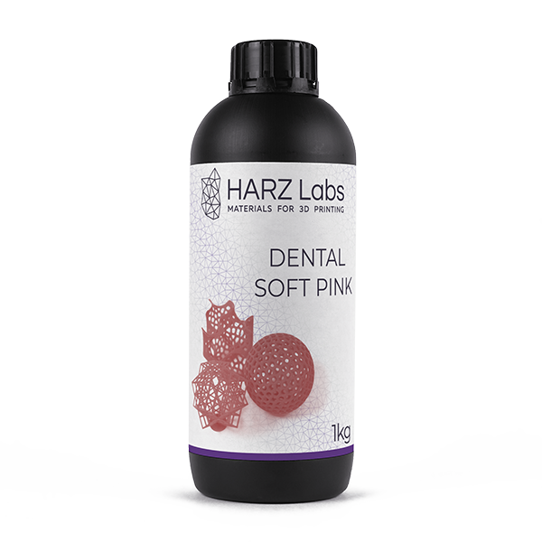 картинка HARZ Labs Dental Soft Pink – Фотополимер для настольных LCD/DLP от магазина Udentis.ru