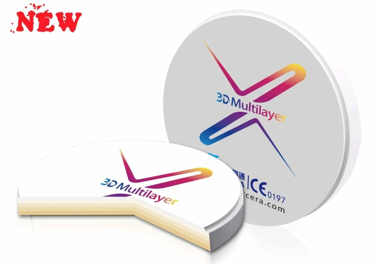 картинка XTCERA ZrO2 – Циркониевый диск 3D Многослойный (98,5 мм, толщина диска 20 мм) от магазина Udentis.ru